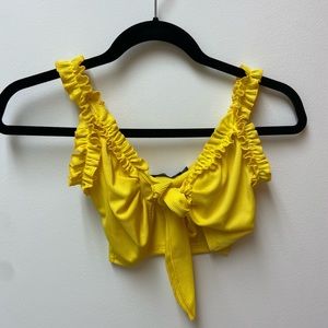 yellow crop top